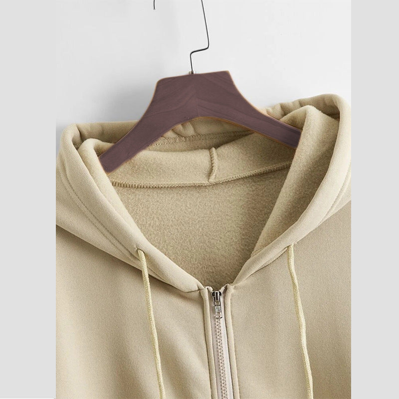 Cardigan à Capuche en Polaire Épaisse pour Femmes