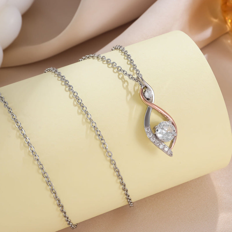 Collier Simple Smart à Deux Tons Électroplaqué