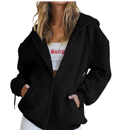 Cardigan à Capuche en Polaire Épaisse pour Femmes