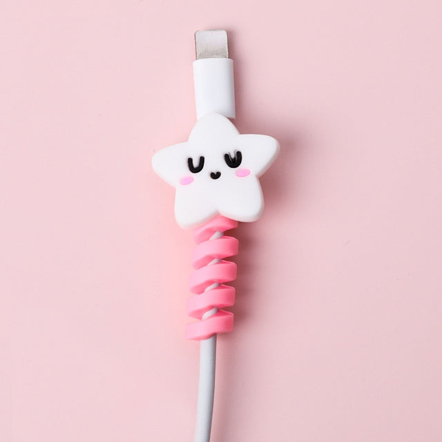 Protège-câble USB en spirale – Motifs animaux