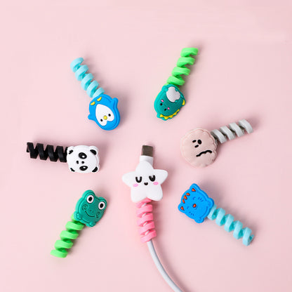 Protège-câble USB en spirale – Motifs animaux