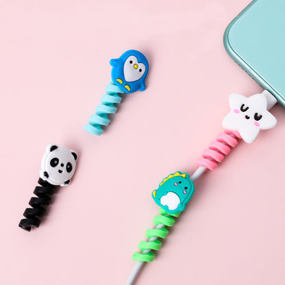Protège-câble USB en spirale – Motifs animaux