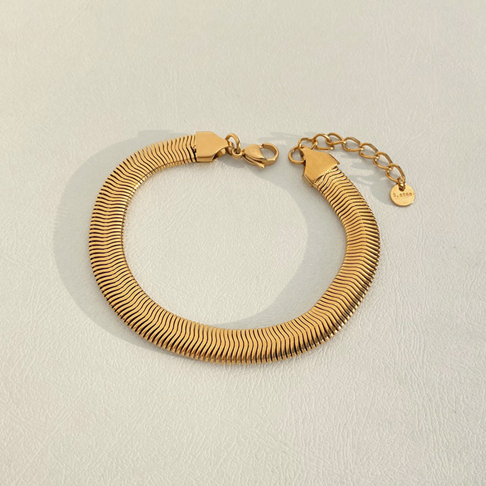 Bracelet en Acier Inoxydable de Style Simple par Électroplacage