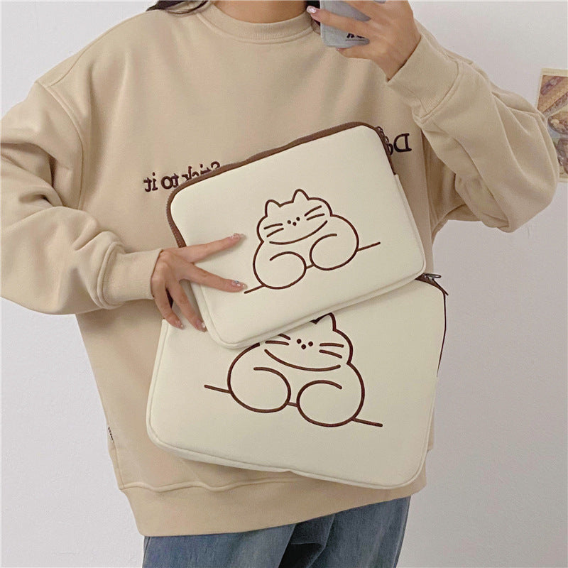Housse de Protection pour Tablette avec Animaux Brodés Mignons