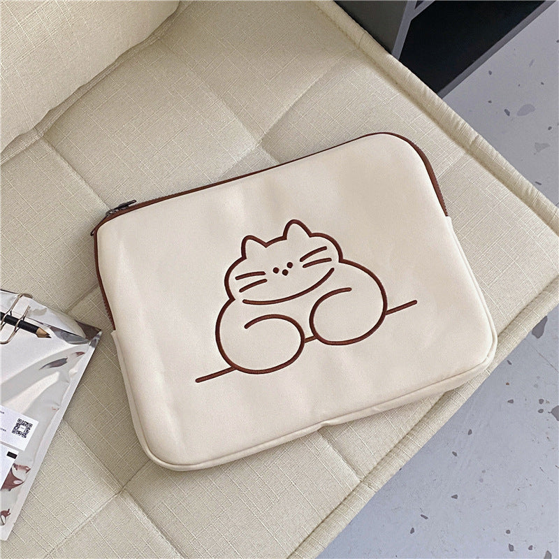 Housse de Protection pour Tablette avec Animaux Brodés Mignons