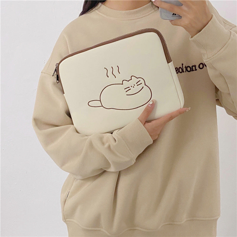 Housse de Protection pour Tablette avec Animaux Brodés Mignons
