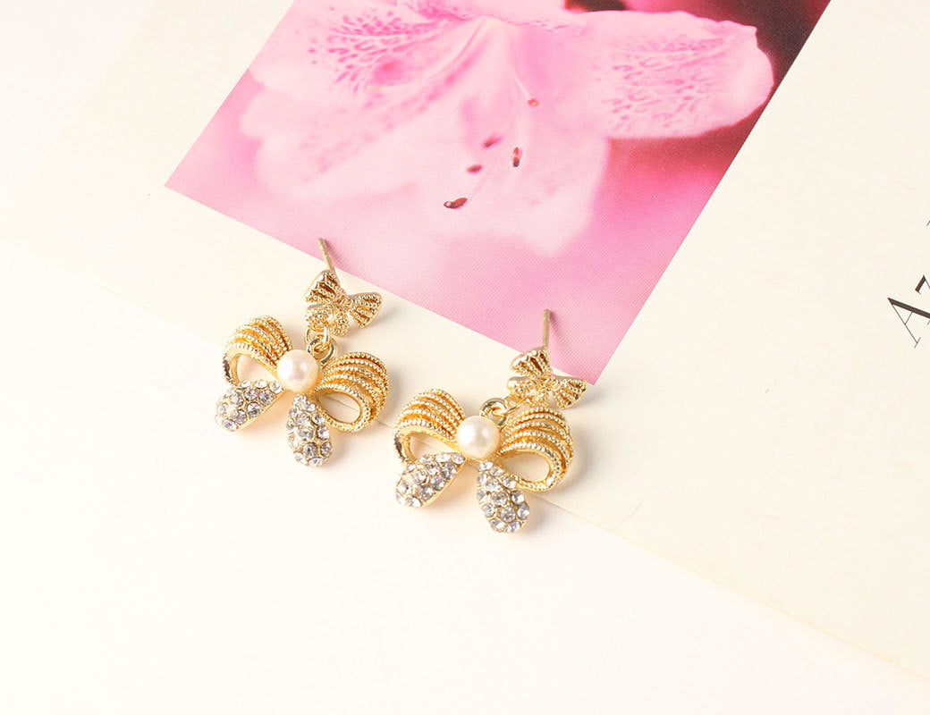 Parure de Bijoux Cristal Paon avec Design Floral (2 Pièces)